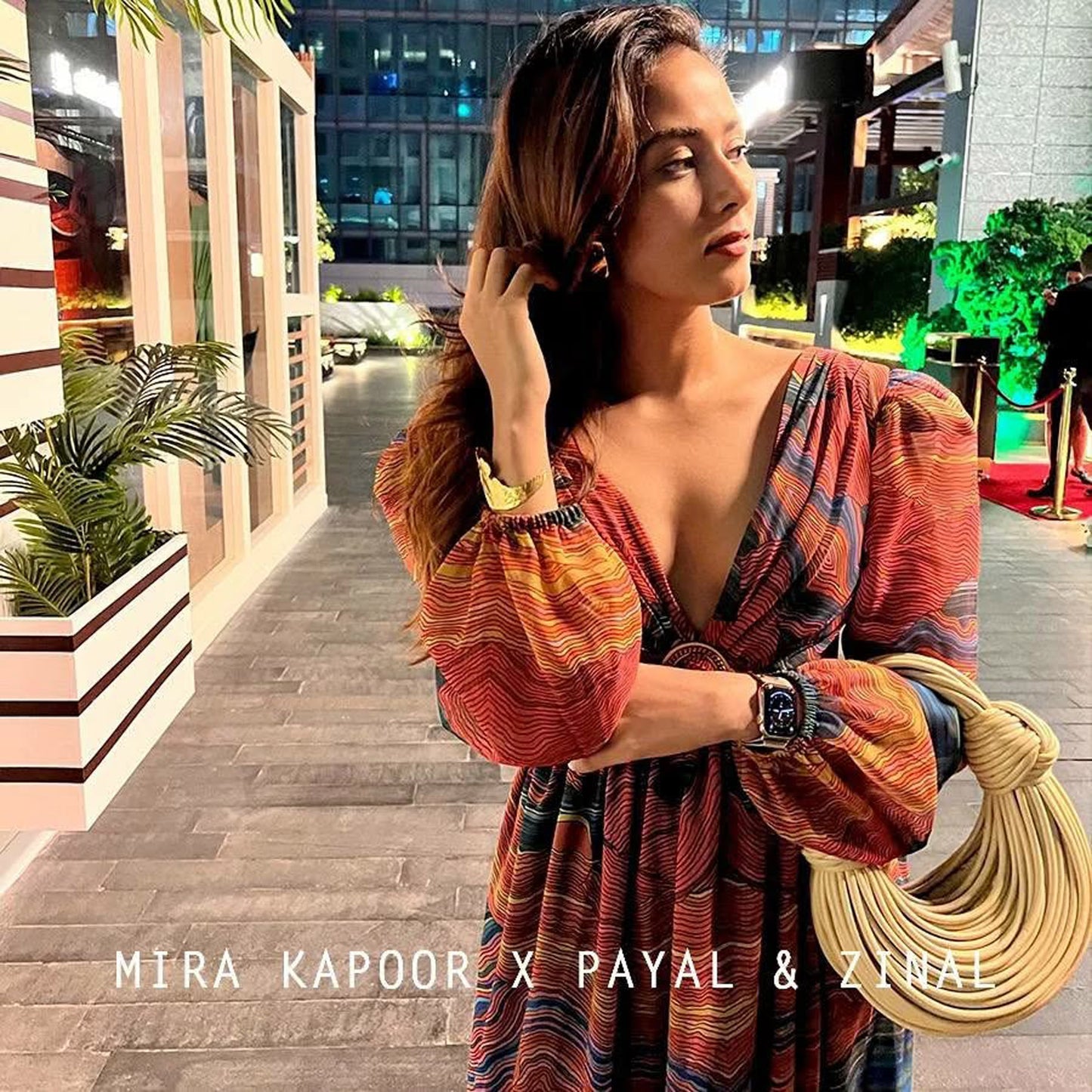 Meera Kapoor In Mountain print slit dress