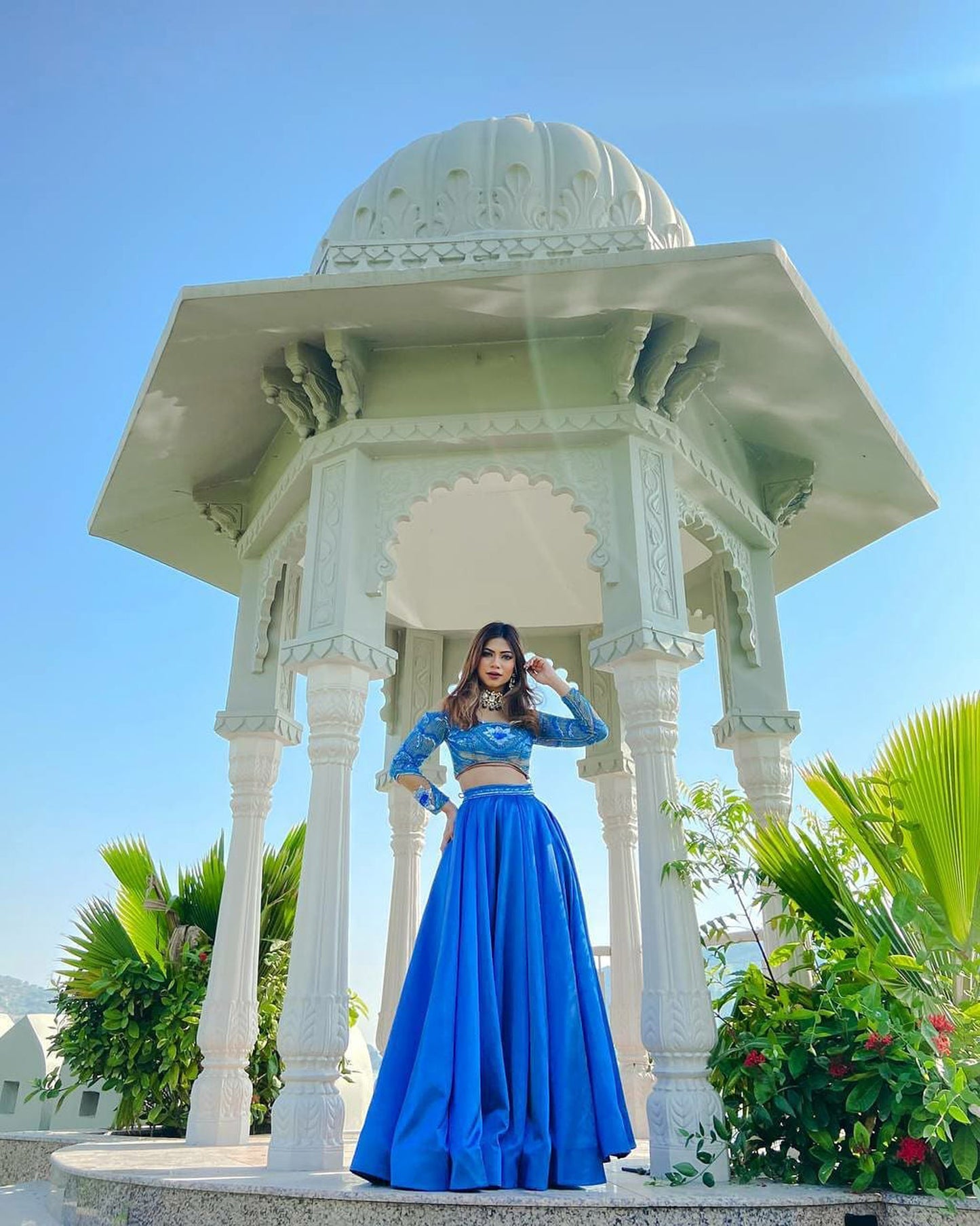 Nagma Mirajkar In Blue Padma