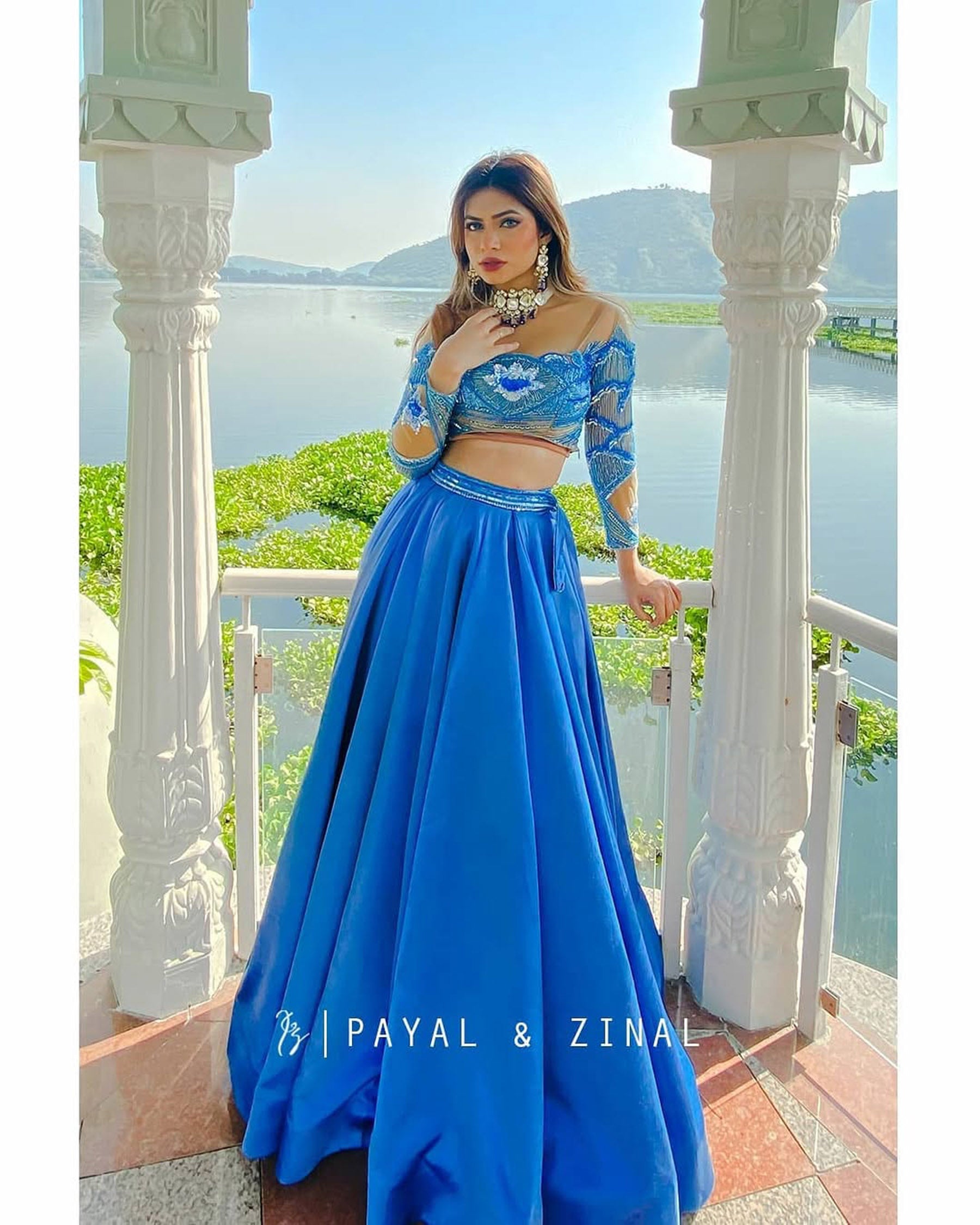 Nagma Mirajkar In Blue Padma