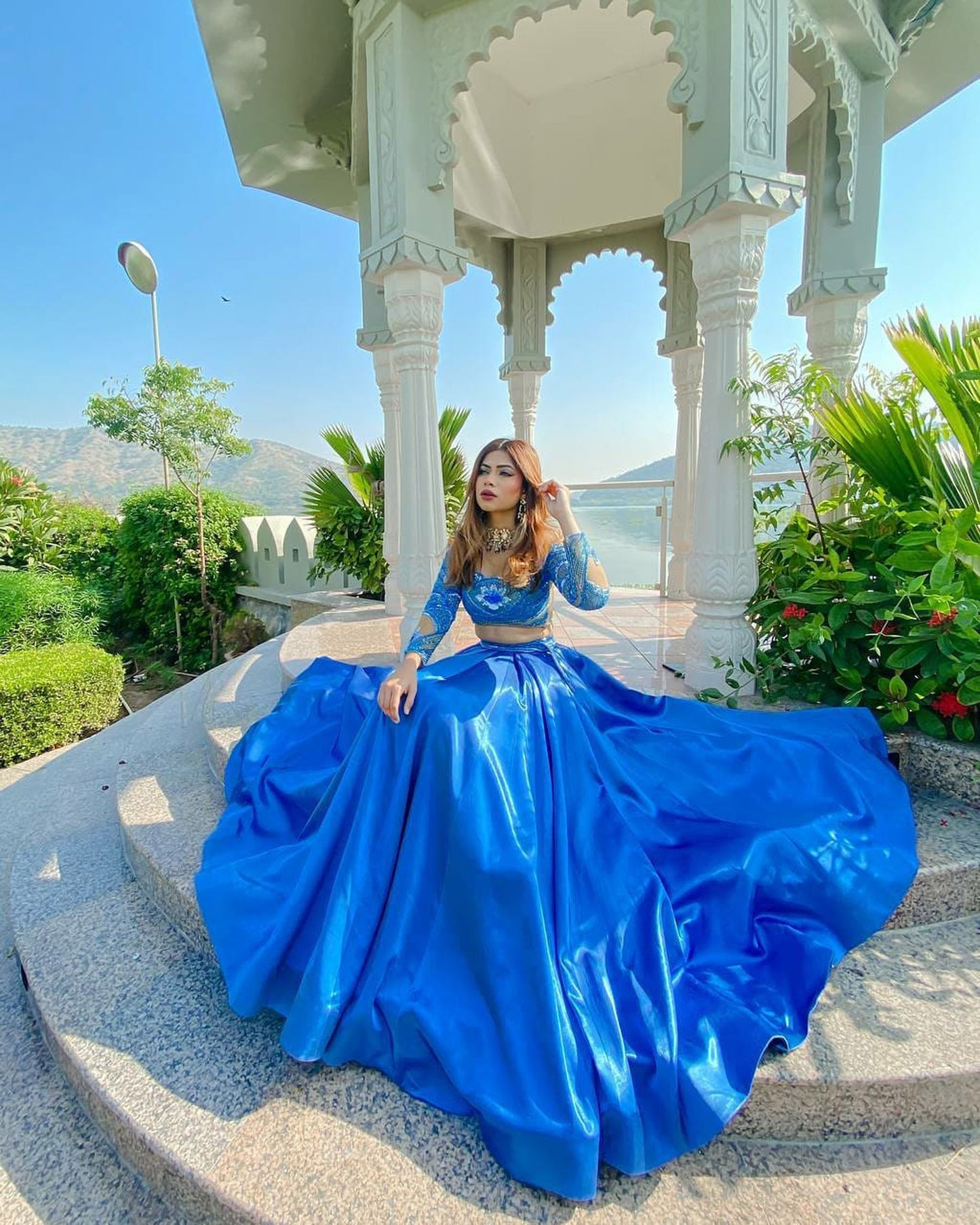 Nagma Mirajkar In Blue Padma
