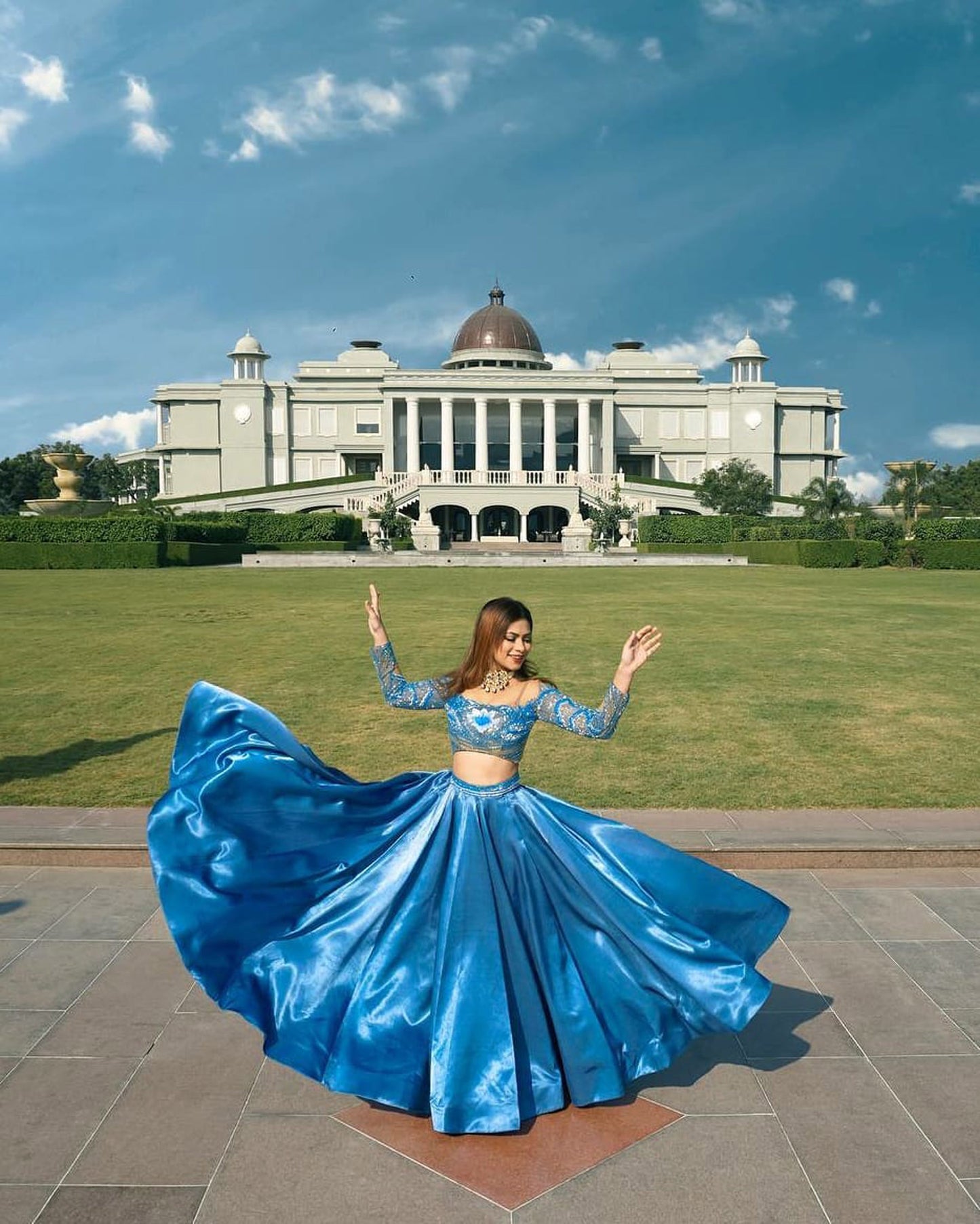 Nagma Mirajkar In Blue Padma