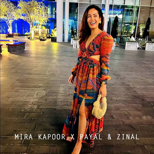 Meera Kapoor In Mountain print slit dress